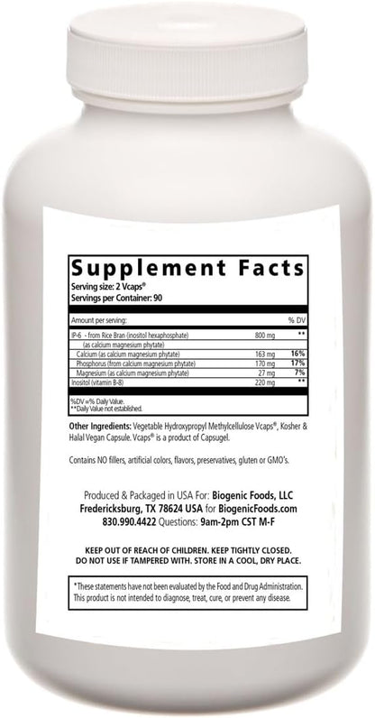 IP6 - Inositol Hexaphosphate & Inositol - Natural Immune Support, Veggie Capsules