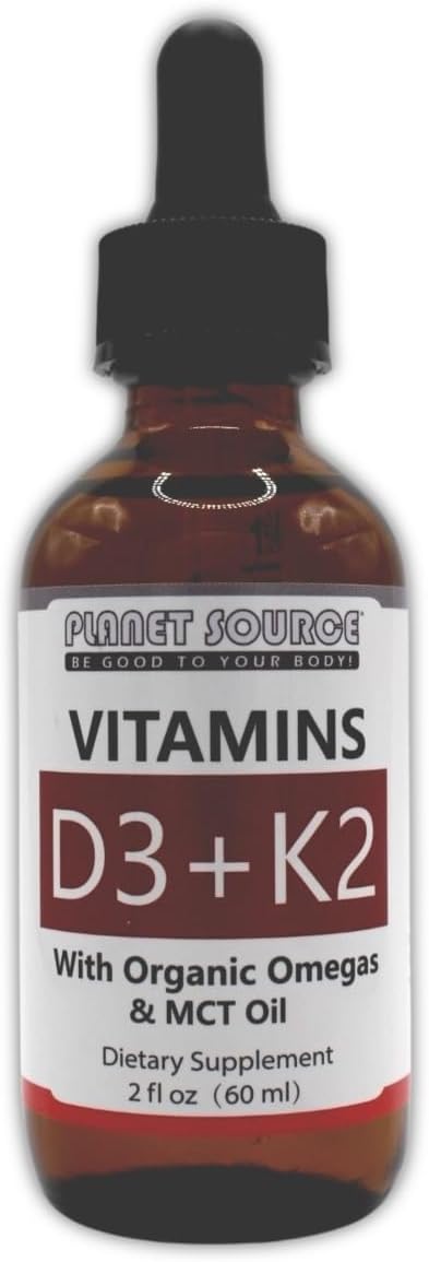 Vitamin D3 & K2 Drops 5000 IU, 120mcg – Bone and Cardiovascular Support - görsel 1