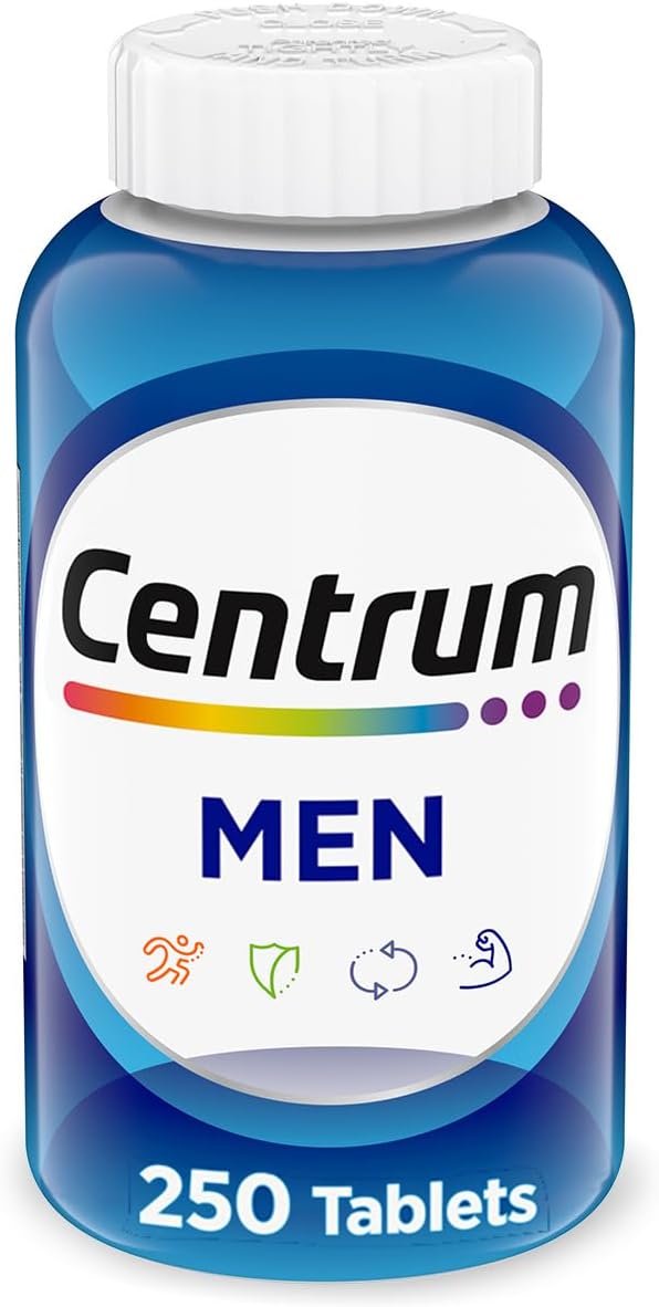 Centrum Multivitamin for Men, Multivitamin/Multimineral Supplement with Vitamin D3, B Vitamins and Antioxidants, Gluten-free, Non-GMO Ingredients - 250 Tablets - görsel 2