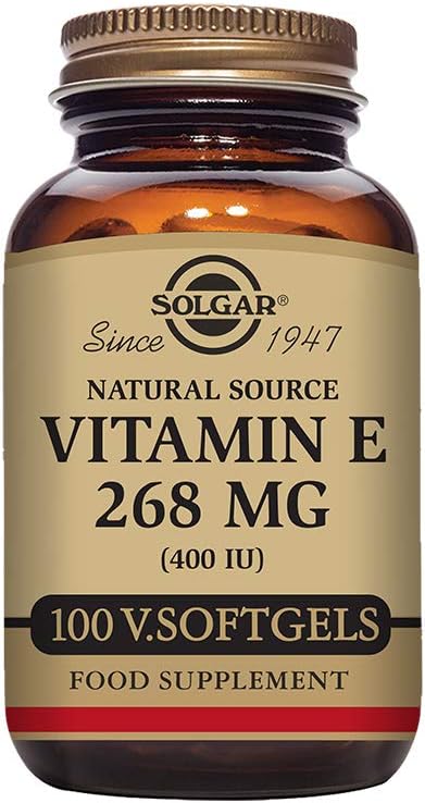 Solgar Vitamin E 268 mg (400 IU), 100 Vegetarian Softgels - Natural Antioxidant, Skin & Immune System Support - Naturally-Sourced Vitamin E - Non-GMO, Vegan, Gluten Free, Dairy Free - 100 Servings - görsel 1