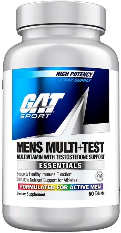 GAT SPORT Men's Multi + Test - Premium Multivitamin with Testosterone Support (60 Tablets) - görsel 1
