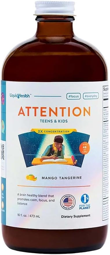 LIQUIDHEALTH Attention Liquid Multivitamin for Children & Teenagers (2-Pack)