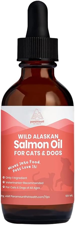 Wild Alaskan Salmon Oil for Cats & Small Dogs - Supports Skin, Coat, Joint & Overall Wellbeing, Pure & Premium with No Fillers, 59 ml