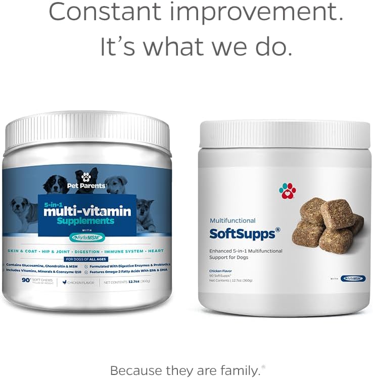 Pet Parents® Multifunctional SoftSupps® 5-in-1 Health Supplement for Dogs, Joint Mobility Support, Glucosamine Chondroitin MSM, CoQ10, Omega 3 Fish Oil, Probiotics, Immune & Gut Support, 90 Ct - görsel 8