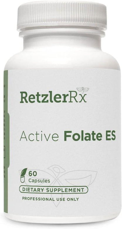 HormoneSynergy Active Folate ES - 5-MTHF - 10,000 mcg (10 mg) per Serving - 5-MTHF (as 5-methyltetrahydrofolate) - Bioactive Folate as Quatrefolic® - 60 Veg Capsules