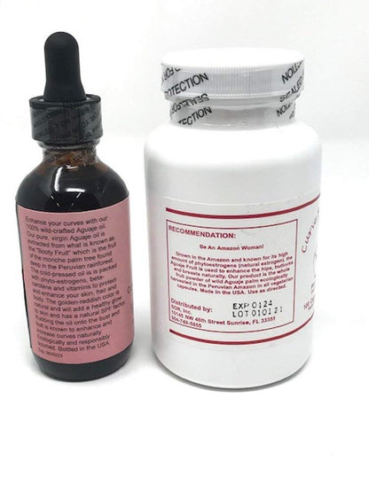 Curve Booster Max Aguaje Capsules and Oil Kit – No Harsh Chemicals: Both products are 100% natural and free from – Image 3