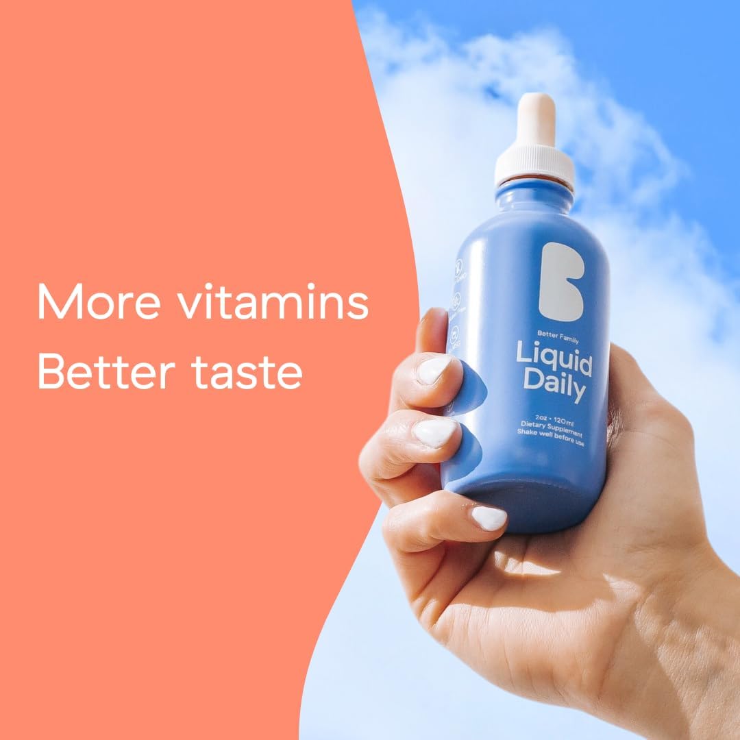 Better Family Liquid Daily Multivitamin - All-in-One Wellness Drop - Methylated Vitamins - 120 ml - görsel 8