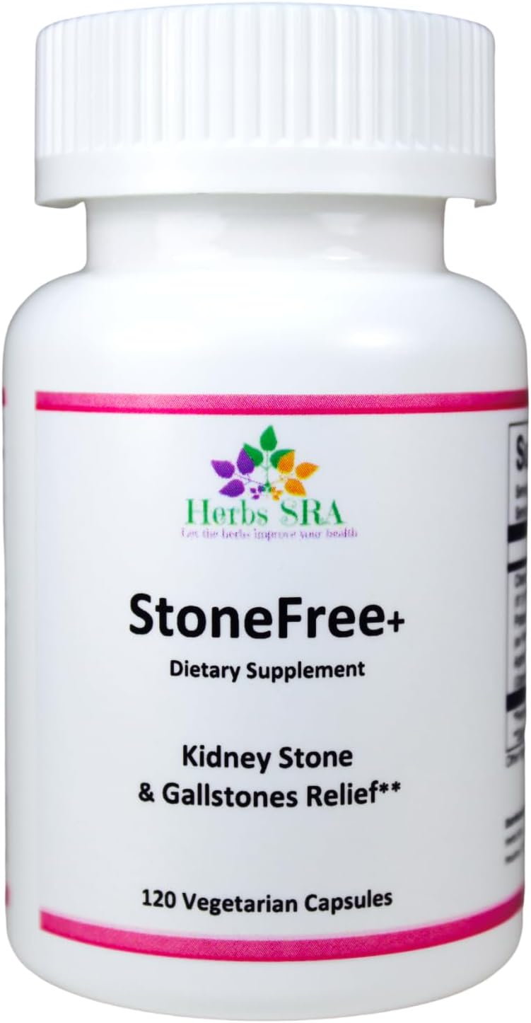 Herbs SRA StoneFree+ Kidney & Urinary Wellness Supplement with Chanca Piedra, Potassium Citrate & Apple Cider Vinegar – 120 Vegetarian Capsules - görsel 1