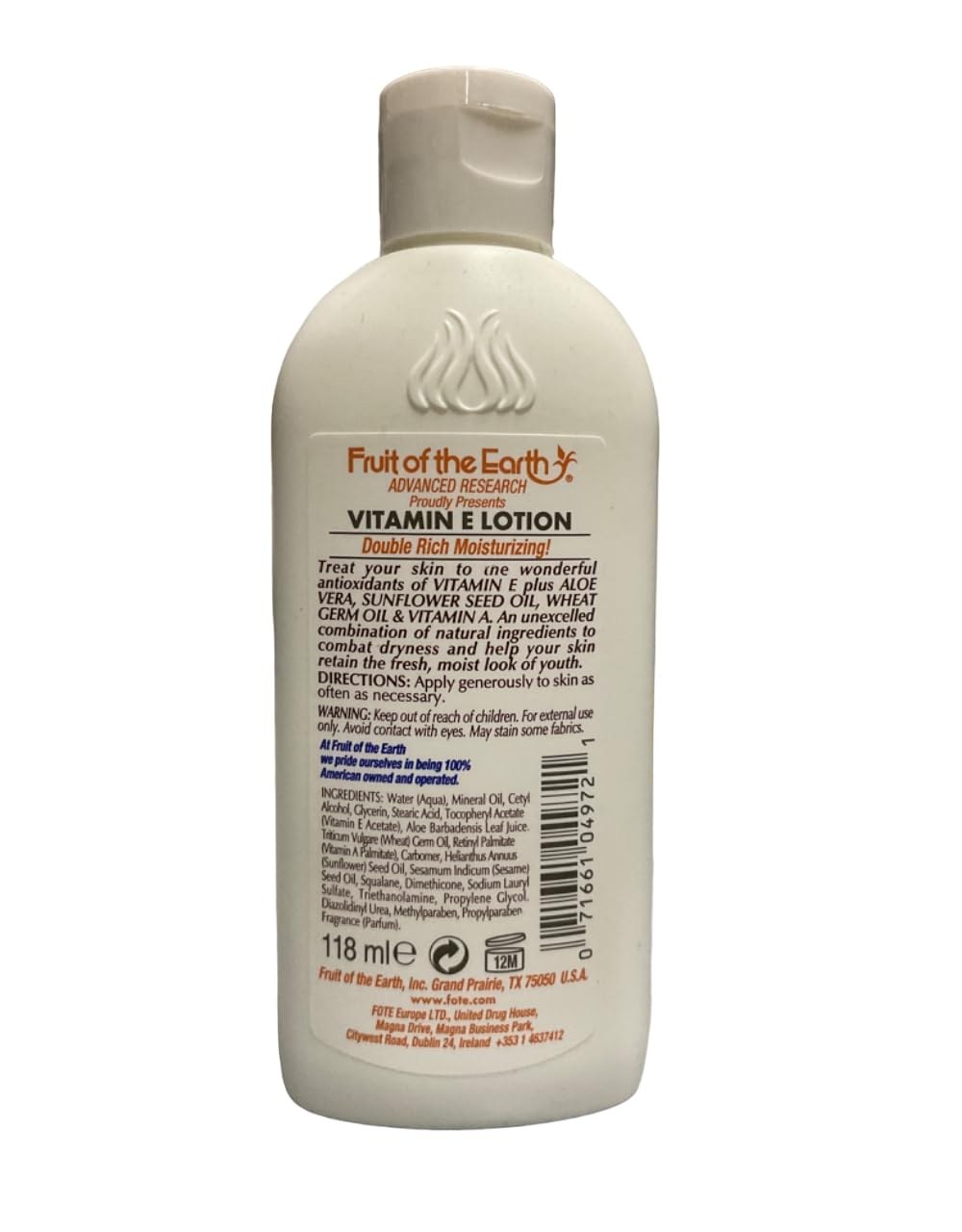 Fruit of the Earth Gentle Healing Vitamin E Lotion 118 ml (Pack of 2) - görsel 2