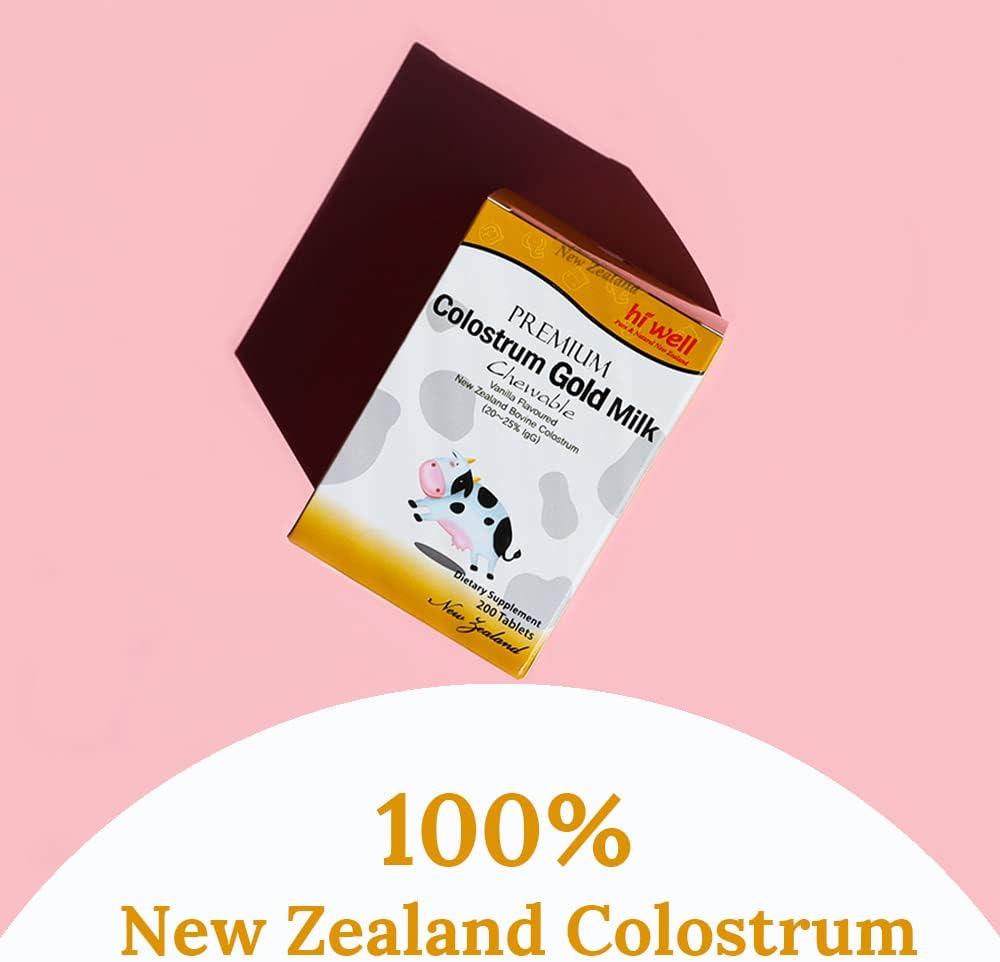 Hi Well Premium Grass-Fed Colostrum Gold Milk – Chewable Tablets, 3-Pack - görsel 2