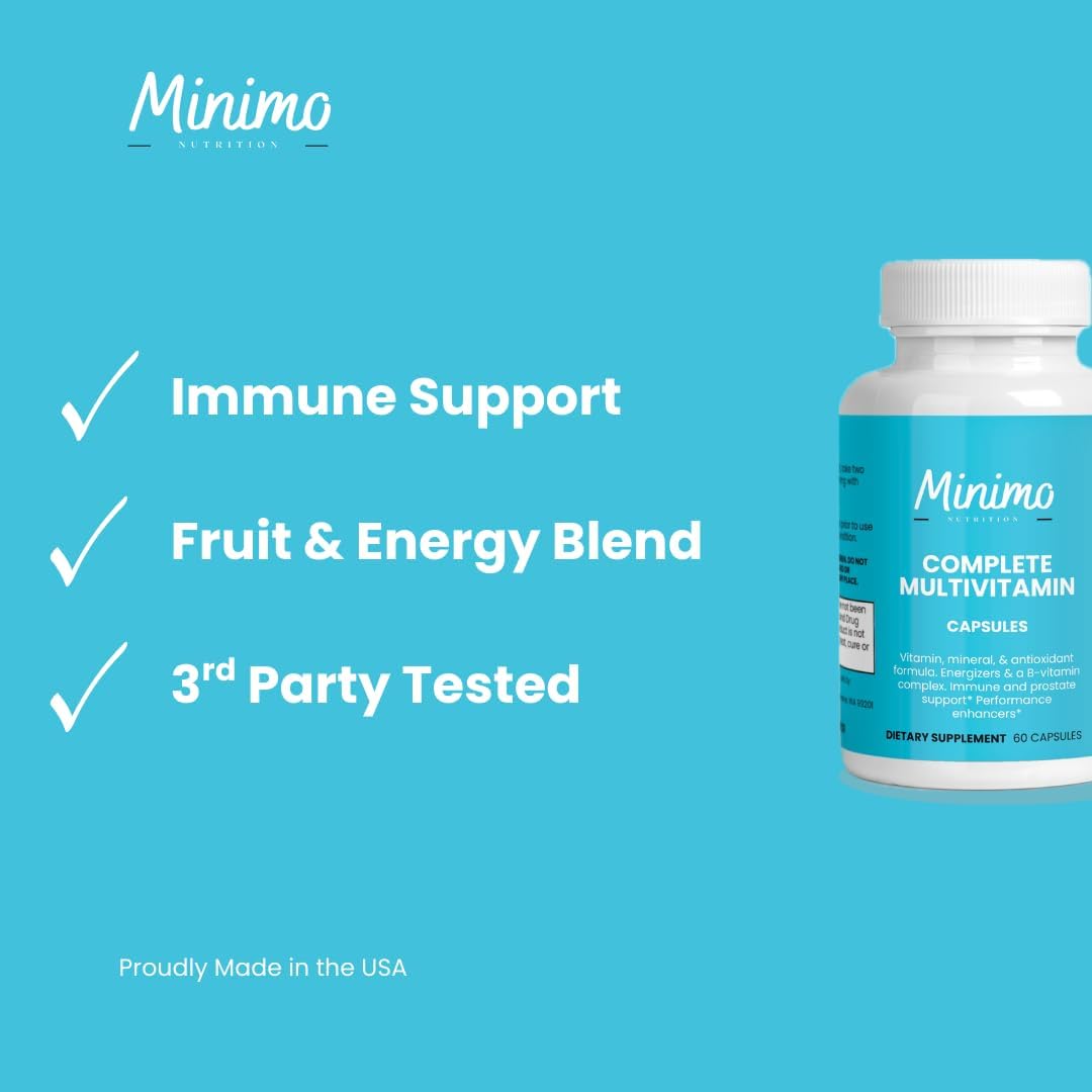 Minimo Nutrition Complete Multivitamin + Immunity Boost - 60 Capsules (30 Servings) - görsel 2