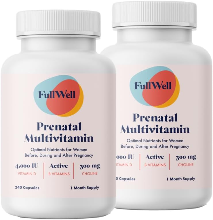 FullWell Women's Prenatal Multivitamin - 240 Capsules (60 Servings, Pack of 2) - görsel 1