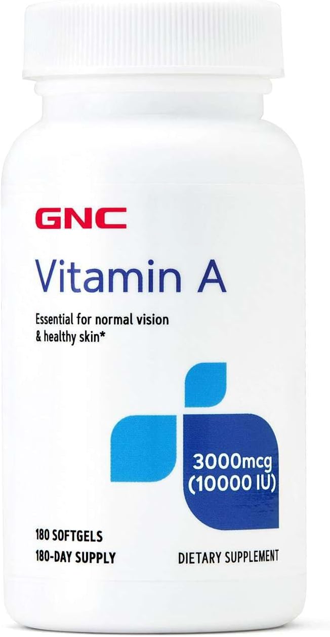 GNC Vitamin A 3000mcg Supplement, 180 Softgels - görsel 1