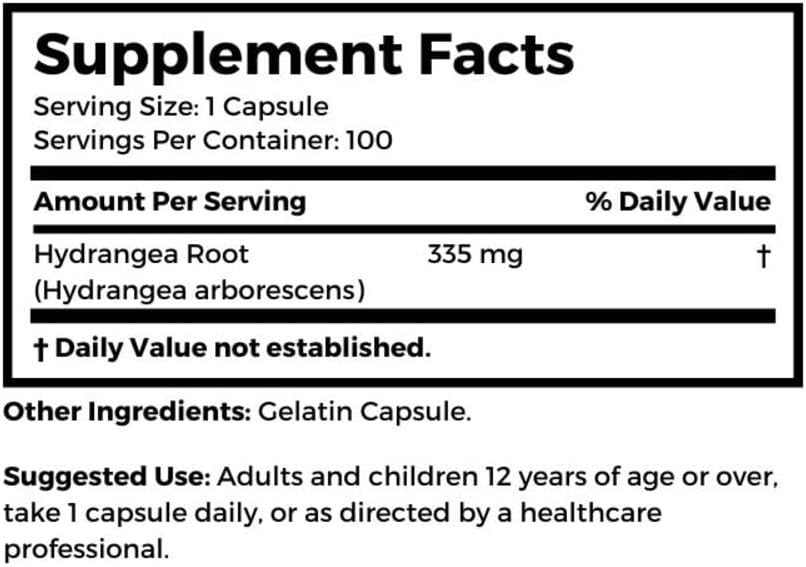 Dr Clark Store Hydrangea, 335 mg, 100 Gelatine Capsules - görsel 3