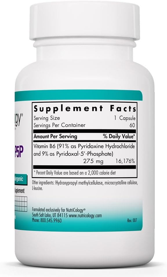 Pyridoxine P5P - Vitamin B6 (Pyridoxal Phosphate) 60 Capsules - görsel 2