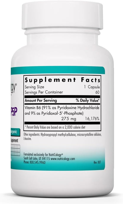 Pyridoxine P5P - Vitamin B6 (Pyridoxal Phosphate) 60 Capsules