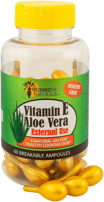 Sunshine Naturals Vitamin E and Aloe Vera Moisturiser - 180 Vials (Pack of 3)