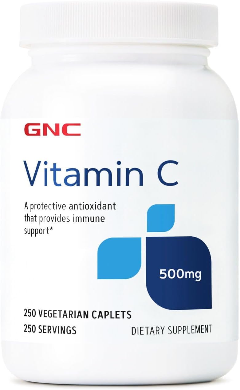 GNC Vitamin C 500mg, Provides Immune Support, 250 Caplets - görsel 1