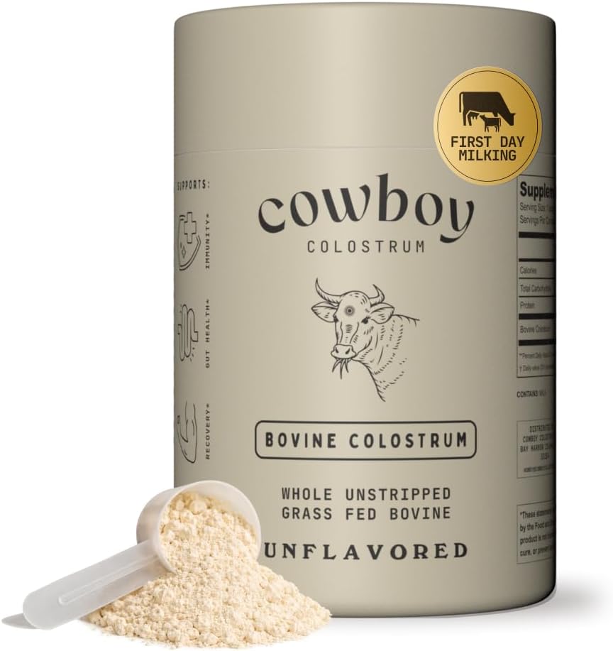 Cowboy Colostrum Powder - First 24-Hour Milking, Whole, Grass-Fed, Unflavoured (40 Servings) - görsel 1