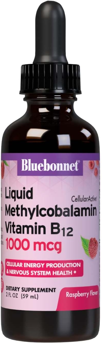 Bluebonnet Nutrition Liquid Cellular Active Methylcobalamin Vitamin B12, 1000 mcg, 59 ml