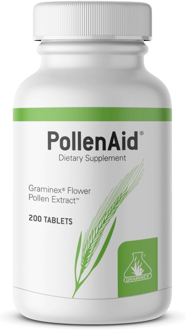Graminex PollenAid Prostate Food Supplement - Natural Rye Pollen Extract for Prostate and Urinary Health, 200 Tablets - görsel 1
