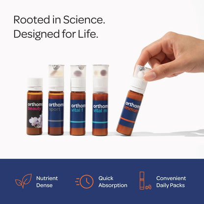 Orthomol Immun - Immune Support Vials with 25+ Nutrients, 7-Day Supply