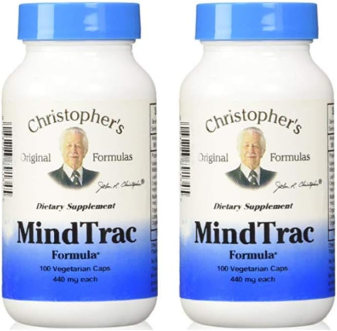 Christopher's Original Formulae MindTrac Formula, Mood Support Supplement, 100 Capsules (Pack of 2) - görsel 1