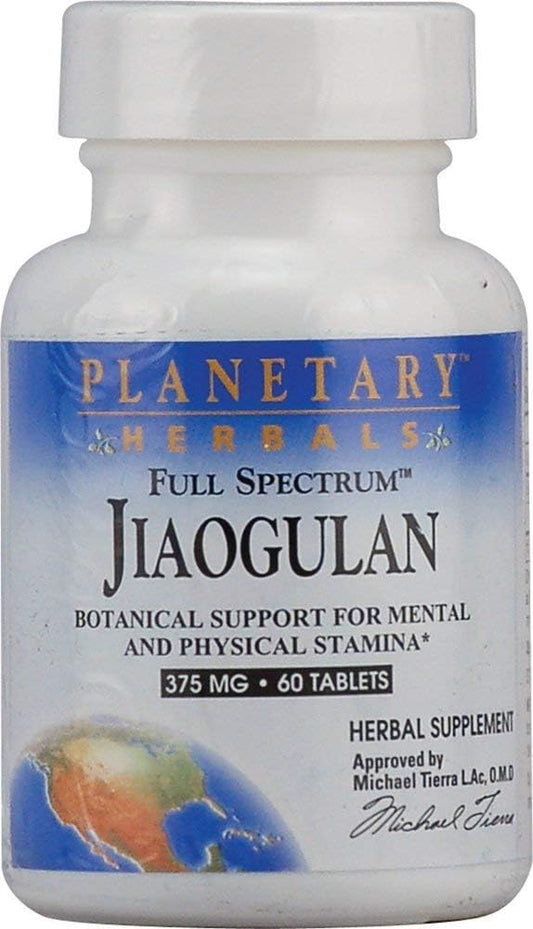 Planetary Herbals Jiaogulan Full Spectrum 375mg, 60 Tablets