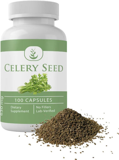 PURE ORIGINAL INGREDIENTS Celery Seed 100 Capsules