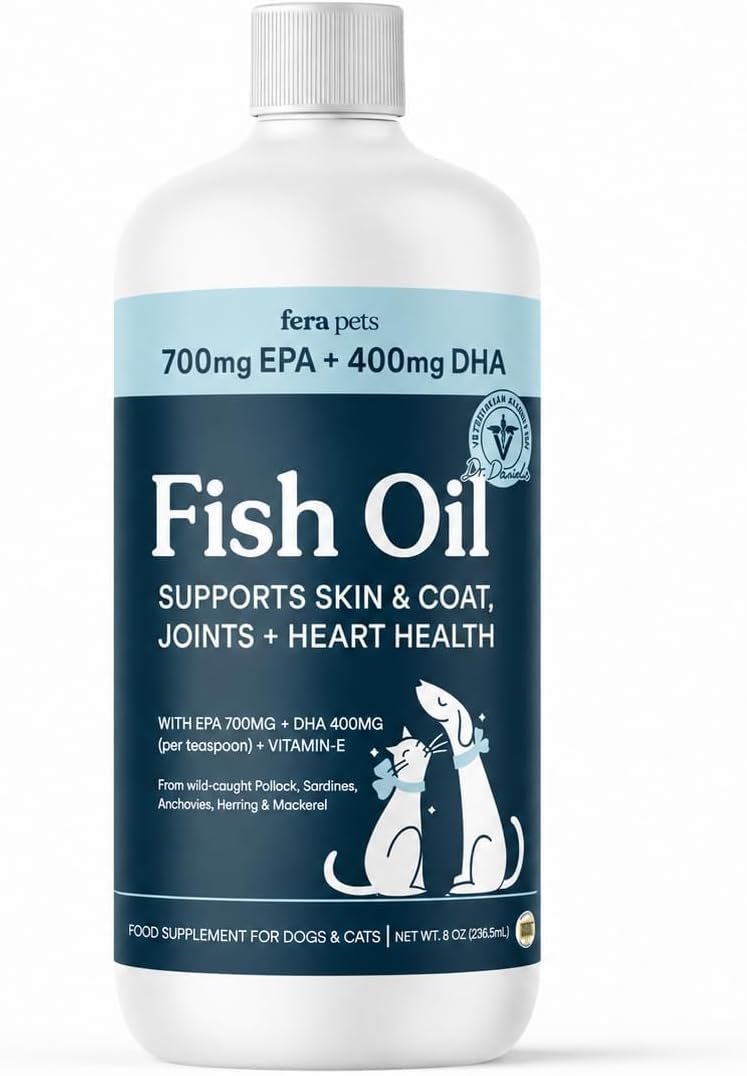 Fera Pets Liquid Fish Oil - Omega 3 for Dogs and Cats, 16 fl oz (473 ml) - görsel 10