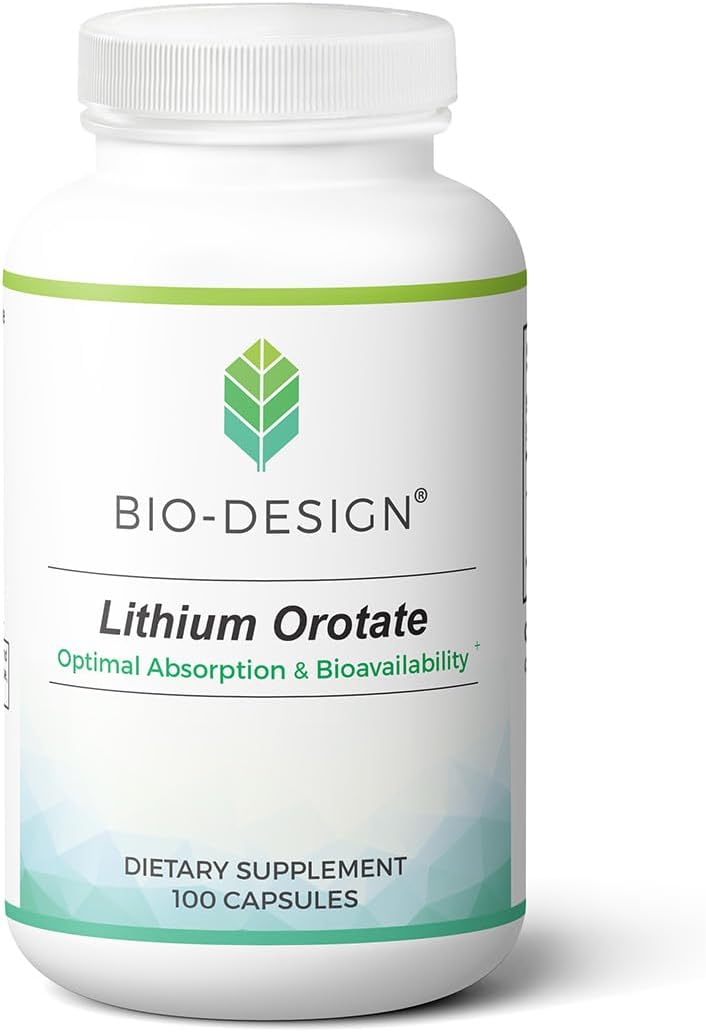 Lithium Orotate, 5 mg, 100 Capsules - Bio-available Chelated Mineral Supplement - görsel 1