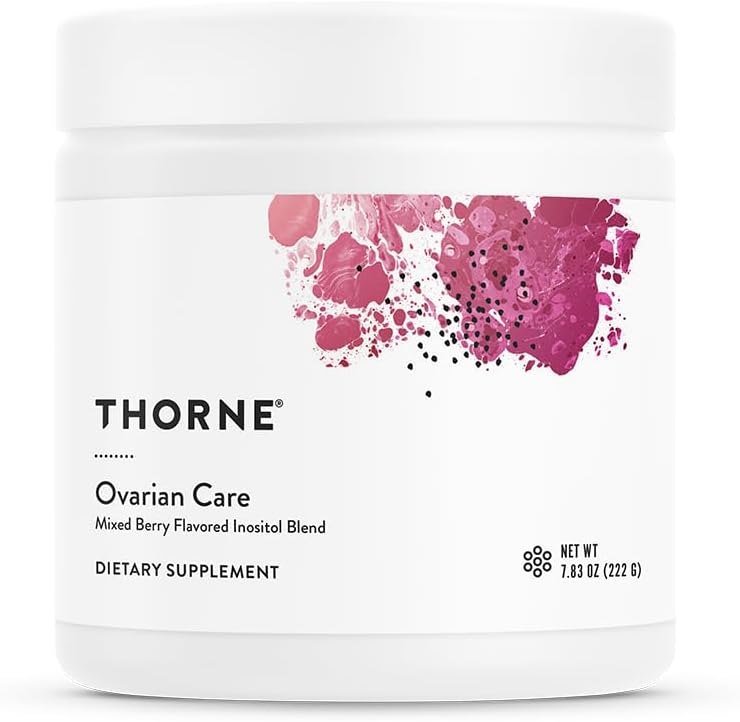 THORNE Ovarian Care – Women’s Health Supplement with Inositol, CoQ10, Folate & Polyphenols, Mixed Berry, 60 Servings - görsel 1