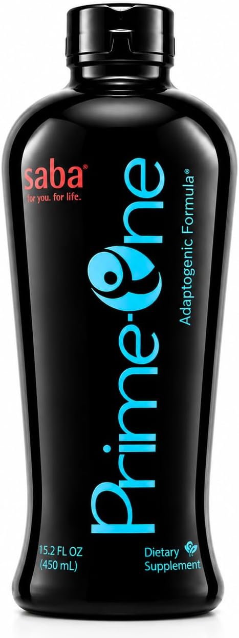Saba Prime One Liquid Adaptogen Blend - Ashwagandha, Rhodiola, Reishi, Ginseng and Eleuthero - 946 ml (63 Servings) - görsel 1