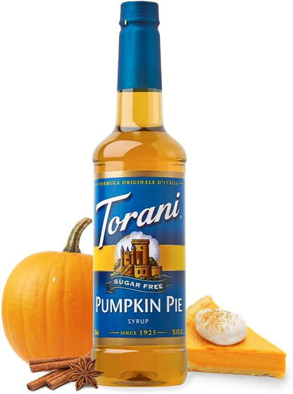 Torani Pumpkin Sugar Free Pumpkin Pie Syrup for Coffee 750ml
