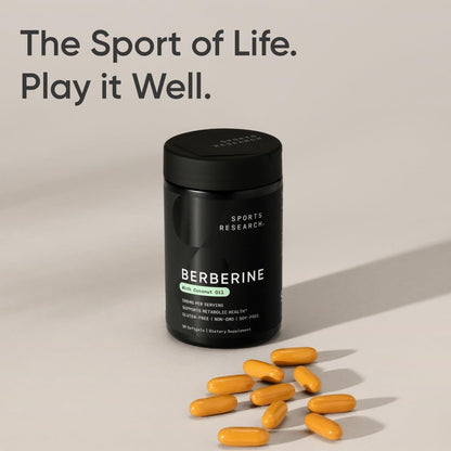 Sports Research Berberine with Coconut Oil – 500mg, 90 Softgels