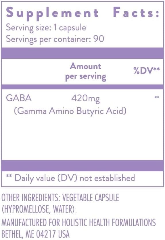 Holistic Health GABA 90 Capsules - görsel 3