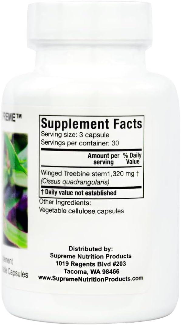 Supreme Nutrition Cissus Supreme, 90 Pure Winged Treebine Vegetarian Capsules - görsel 3
