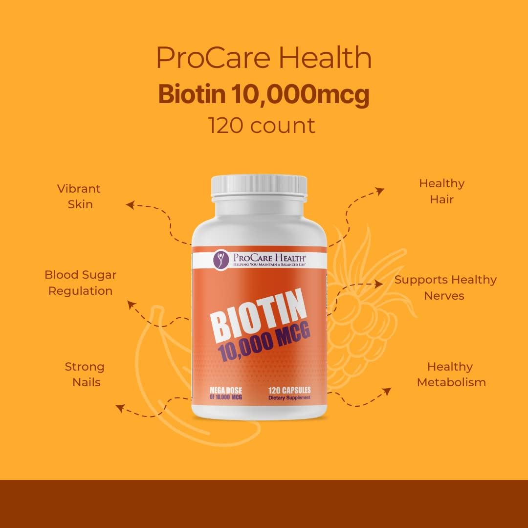 ProCare Health Biotin 10,000mcg 120 Capsules - görsel 2
