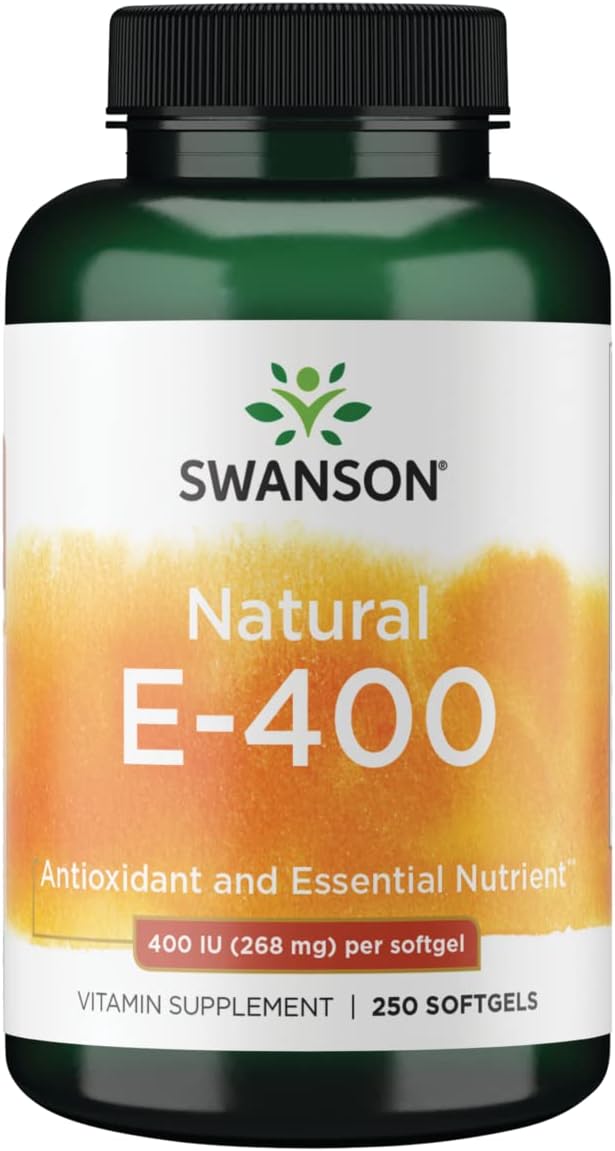 Swanson Natural Vitamin E 400 IU (268 mg) 250 Softgels - görsel 1