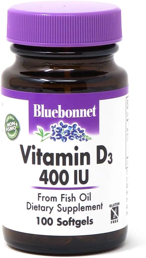 Bluebonnet Nutrition Vitamin D3 400 IU - 100 Softgels - görsel 1