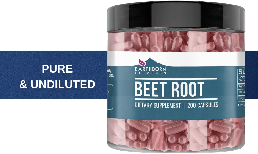 Earthborn Elements Beet Root 200 Capsules, Pure & Undiluted, No Additives - görsel 7