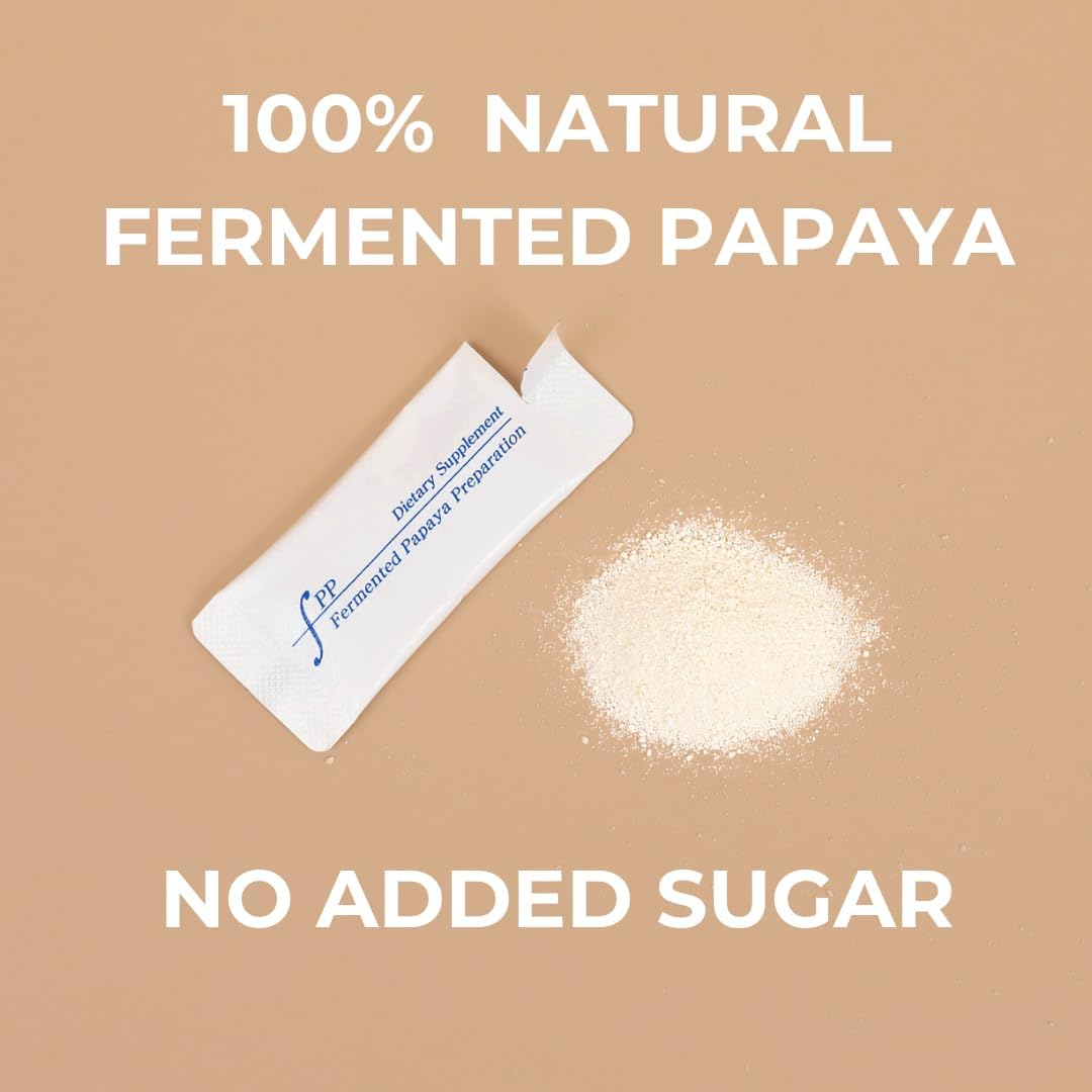 Immun'Age - Anti-Ageing Supplement - NRF2 Activator - Immune Support - Antioxidant - Cellular Energy Booster - Skin Ageing Protection - 100% Japanese Fermented Papaya Powder - 30 Sachets x 3 Grammes - görsel 2