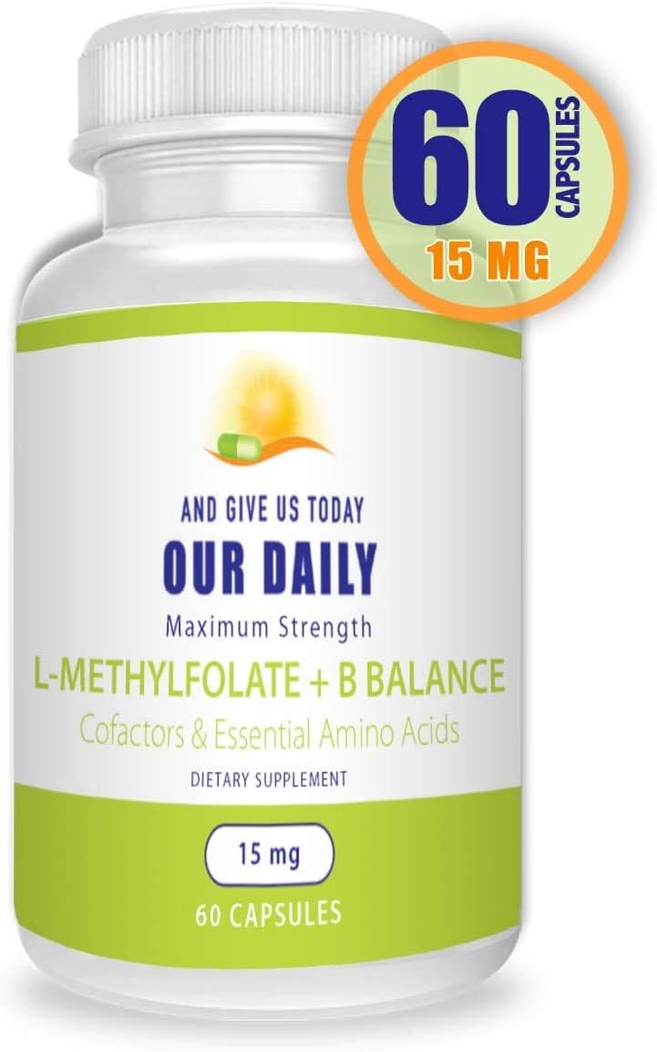 Our Daily Vites L-Methylfolate 15 mg B Complex Balance – Methylated B12, B9, B6, B2 with Glycine, 60 Capsules - görsel 8