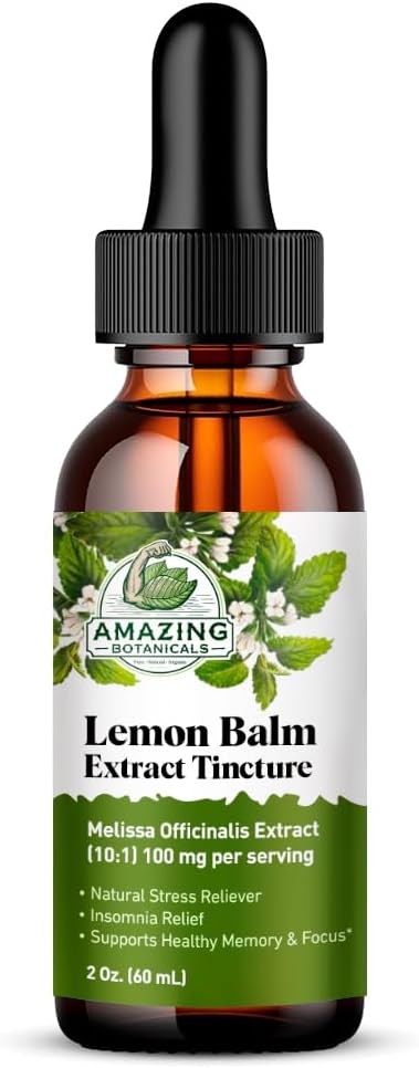 Lemon Balm Liquid Extract Tincture (Melissa officinalis) – Alcohol-Free – Vegan, Non-GMO, Gluten-free – 30ml - görsel 9