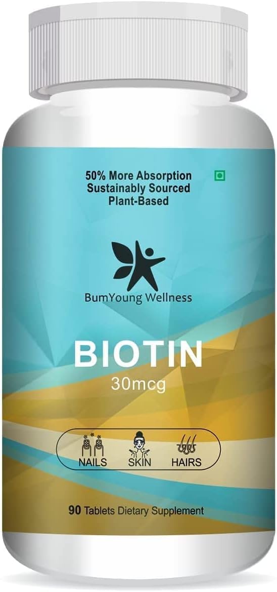 METROL Goldy Biotin 30 mcg Supplement – 90 Tablets for Hair, Skin & Nails - görsel 1