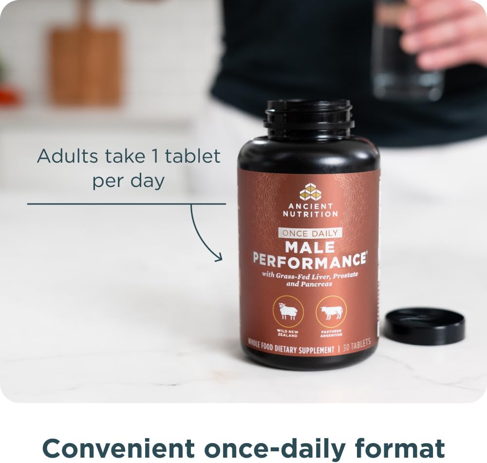Ancient Nutrition Once Daily Organs Supplement Complex for Men, 30 Tablets - görsel 6