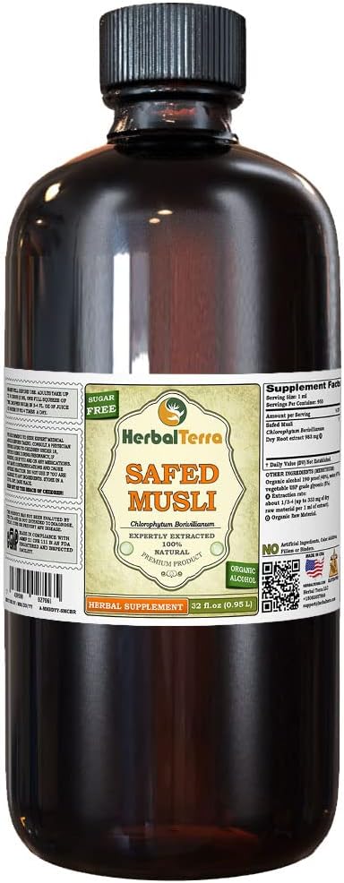 HerbalTerra Safed Musli & Bahera Dried Root Liquid Extract, 946 ml - görsel 1