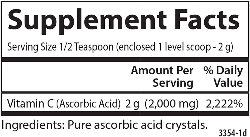 Carlson Vitamin C Crystals, 2,000 mg, Non-GMO, Lemon, 992 g - görsel 4