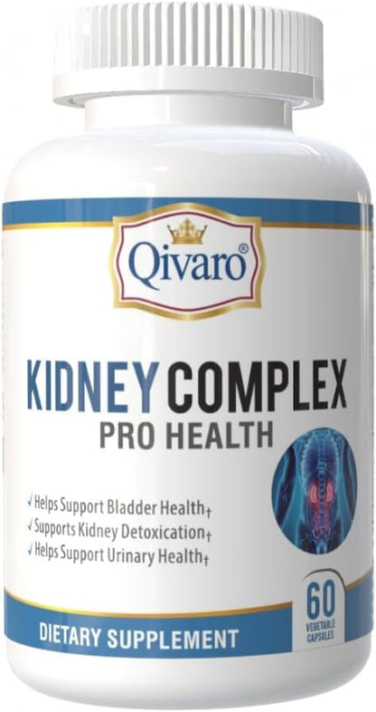 Qivaro Kidney Complex Pro-Health - Kidney Support Supplement with Cranberry Extract - 60 Vegetable Capsules