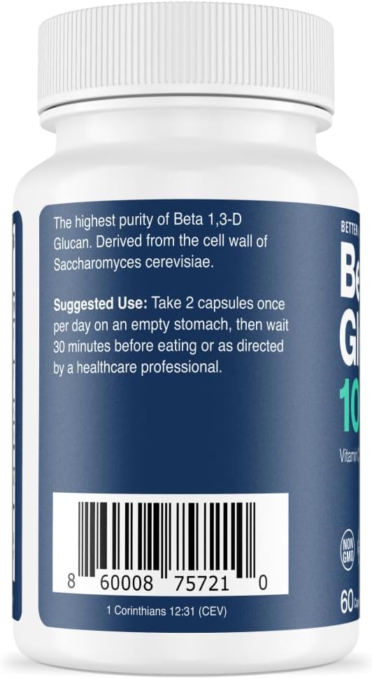 Better Way Health Advanced Immune Readiness – 1,3/1,6 Beta Glucan with Vitamin C, Selenium & Resveratrol – Immune Support Supplement for NK Cells & Phagocytosis – 60 Capsules - görsel 8
